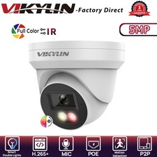 Vikylin Mini Turret Dual light Color IR Network 5MP POE Camera MIC Onvif Outdoor