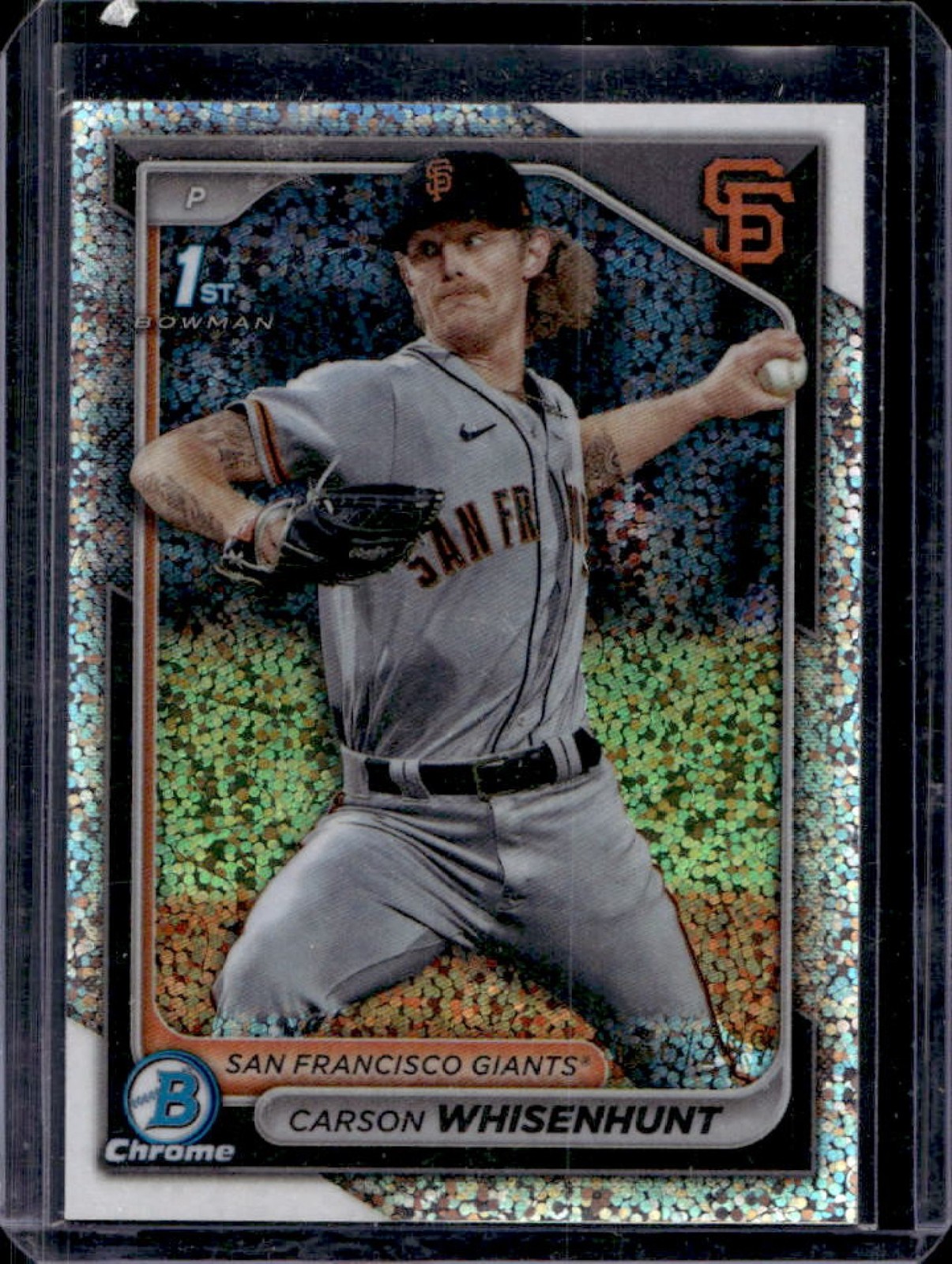 2024 Bowman Carson Whisenhunt Chrome Speckle Refractor 1st #/299 Giants