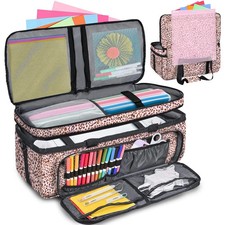 Carrying Case for Cricut Maker 3, Maker 4, Double-Layer Machine Bag with Cove...