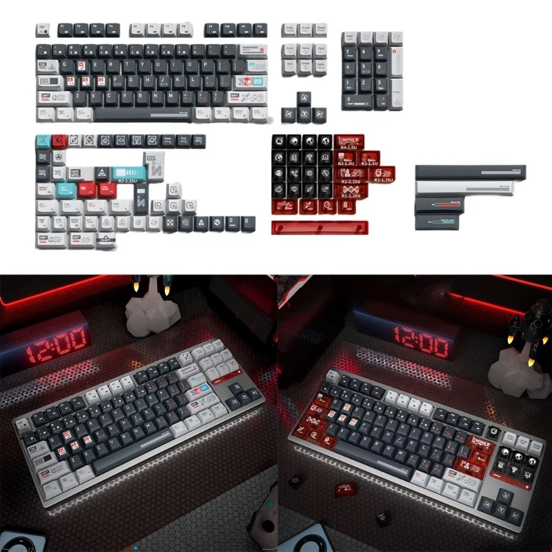 183 Key Keycap Set Comfortable with Rich Detailed Moon Project Theme Keyboard - Image 2 of 4