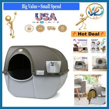 Self Cleaning Cat Litter Box Regular Size Grey No Scooping Automatic