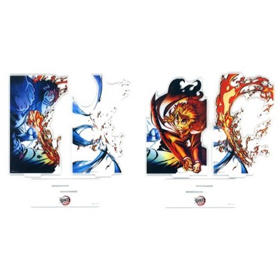 Set of 2 Acrylic Stand KnY Mugen Train 5th Anniv Webshop Kuji B Prize Japan C133