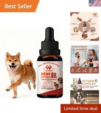 Pet-Safe Organic Hemp Oil - Calming Joint Health Formula for Dogs Cats 2oz