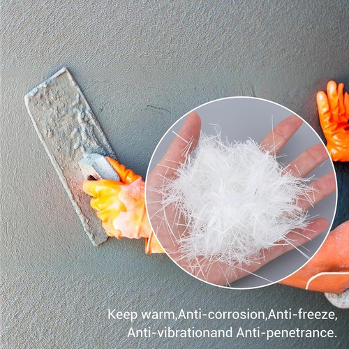 2 Pack Fiberglass for Concrete Cement Fiber Additive, Mortar Anti white  - Afbeelding 5 van 7