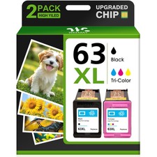 63XL Color Ink Cartridges For HP Office Jet 3830 3836 4650 5255 ENVY 4520 4528