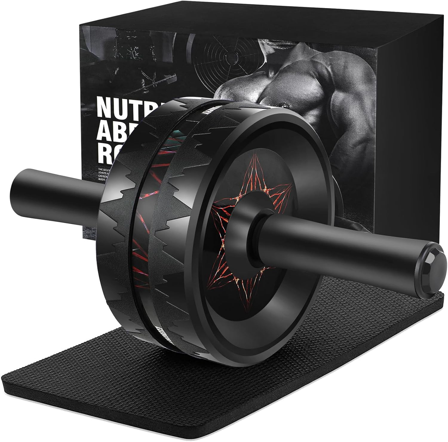 Rueda AB para Abdomen y Core Portatil con Rodillera para Casa Gimnasio Viaje