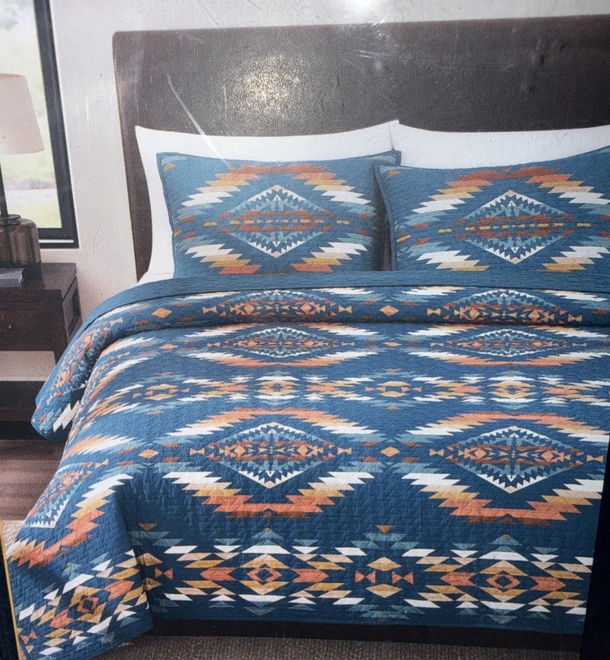 NUEVO PENDLETON JUEGO DE CAMA COMPLETO QUEEN ACOLCHADO SUMMERLAND COBERTOR NUEVO EN PAQUETE Foto 4 de 4