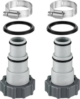 Pool Hose Adapter a - Conversion Connector for 1.5''&1.25'' Hoses with Clamps Gask
