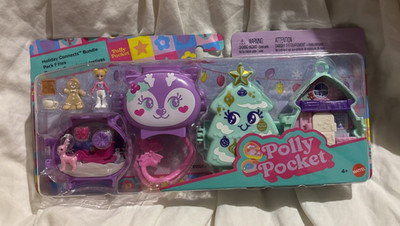 Polly Pocket Holiday Stackable Compact Playset With Micro Doll & Accessories
