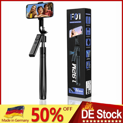 75.6'' Auto Face Tracking Handy Bluetooth Stativ,360° Drehung Selfie Stick Stativ