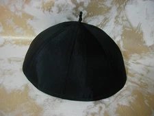 Zucchetto,  VESTMENT, Taffeta, BLACK , 5 sizes