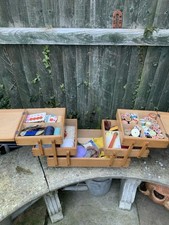 Vintage Cantilever Sewing Box And Contents H260