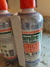 TheraBreath Whitening Fresh Breath Oral Rinse Dazzling Mint 33.8 oz. (S/2) - NEW