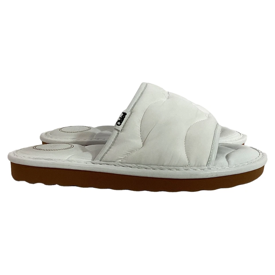 Chloé Maxie Slip-On Flat Sandals In Nylon Women White Size 36