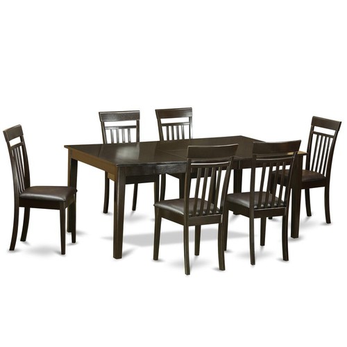 7 Pc Dining room set-Table with Leaf and 6 Dinette Chairs. 840017309716 ...