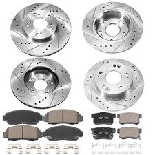 11.1 (282mm) Front Rear Drilled Rotors Brake ...