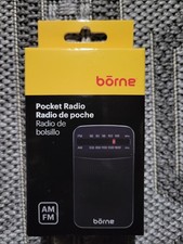 Borne Pocket Radio AM/FM Portable Radio, New 