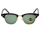 Ray-Ban Sunglasses RB3016 Clubmaster Classic Tortoise Frame Green Lenses 49mm