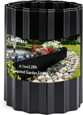 Corrugated Garden Edging,Metal Garden Edging,6.1In×3.28Ft Landscape Edging,Lands