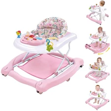 5 in 1 Foldable Baby Walker, Activity Walker-Baby Bouncer, Rocker,...