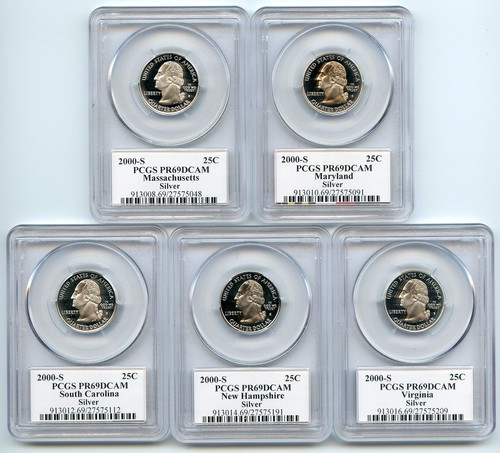 2000 S Silver State Quarter Set PCGS PR69DCAM - Picture 2 of 2
