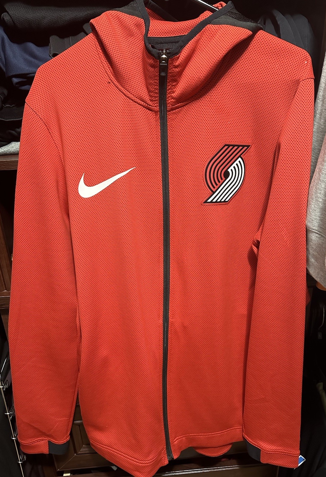 SACAI X NIKE Giacca con cappuccio Nike Portland Trail Blazers Dri Fit Therma Flex Showtime Large L