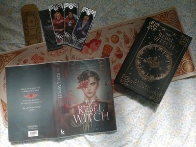 Fairyloot The Rebel Witch Kristen Ciccarelli bundle Crimson Moth bookmarks mat