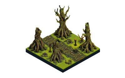 Dungeon Blocks The Haunted Wood Path Game Map (Read Description)