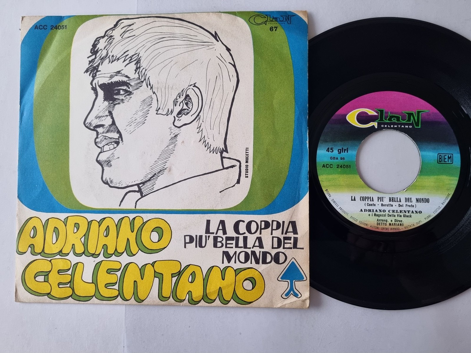 Adriano Celentano - La Coppia Più Bella Del Mondo 7'' Vinyl Italy