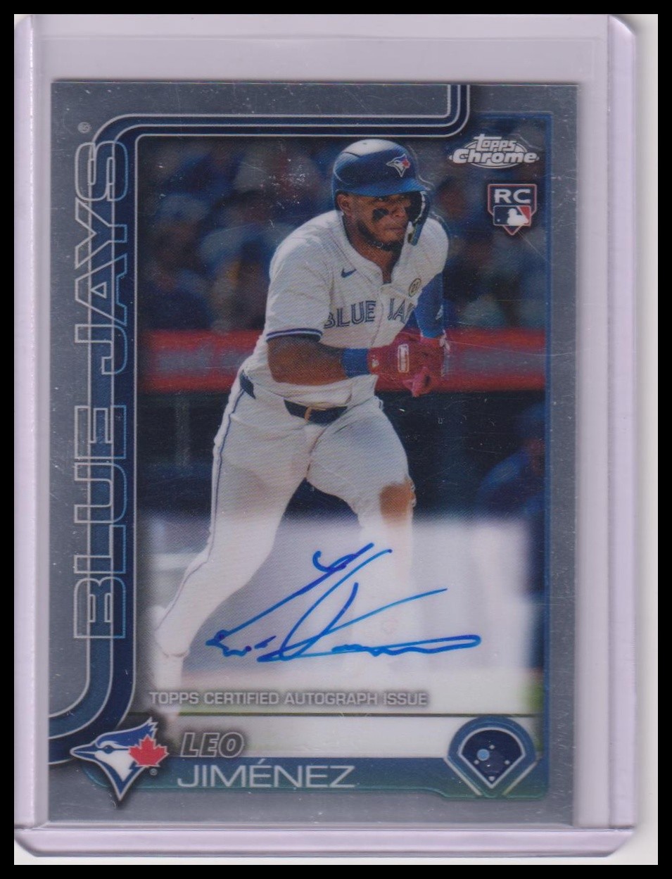 2025 Topps Chrome Leo Jimenez Rookie Autographs #RA-LJI Toronto Blue Jays