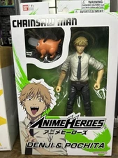 NIB Bandai Anime Heroes Chainsaw Man Denji & Potchita Action Figure 6"