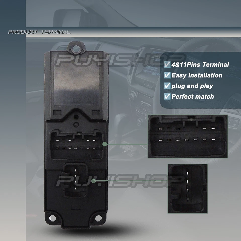 Interruptor de control de ventana para Ford Ranger PX/T6 Mazda BT-50 4 puertas 12-18 lado del conductor Foto 4 de 4