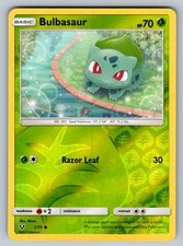 BULBASAUR 1/73 C SHINING LEGENDS POKEMON REVERSE HOLO NEAR MINT BULBASAUR