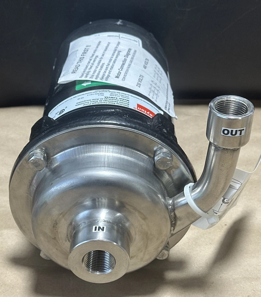 NEW NO BOX Dayton 304SS Centrifugal Pump Model: 4JMV4A 1/2HP 230/460V + WARRANTY - Image 3 of 4