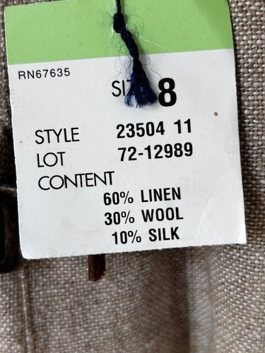 Ralph Lauren NWT Kilt Skirt Sz 8 90's Hip Pleats Buckles Beige Linen Wool Silk - Picture 7 of 15