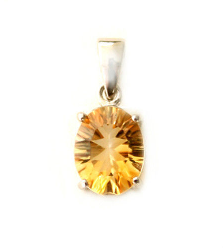 Citrine Solitaire (2.25ct) Sterling Silver Pendant PDT470009 - Picture 1 of 1