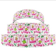 1 inch 1 yard Christmas Green sant silhouette Printed Grosgrain Ribbon 1240755