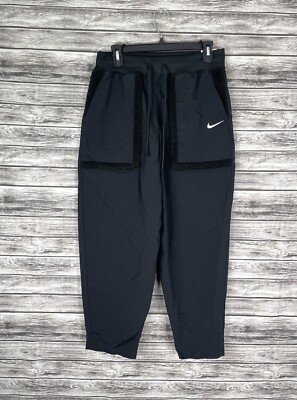 Nike DQ6809-010 Essential Loose Fit High Rise Black Fleece Jogger