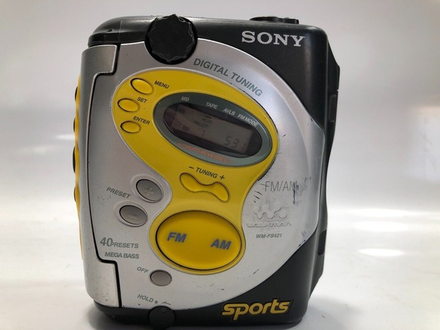 SONY WM-FS421 AM/FM Radio with Sport Walkman Cassette Player - For...- SONY WM-FS421 AM/FM Radio with Sport Walkman Cassette Player - For...-