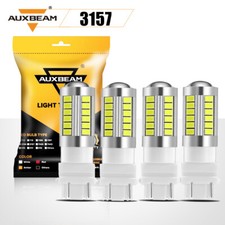 4x Auxbeam White 3157 3057 Signal 33smd Backup Reverse Tail Turn Led Light Bulbs