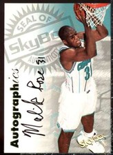 Malik Rose Card 1997-98 SkyBox Premium Autographics #93 