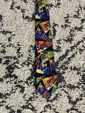 Authentic 1995 Looney Tunes Mania Bugs Bunny Baseball Men's Tie Polyester