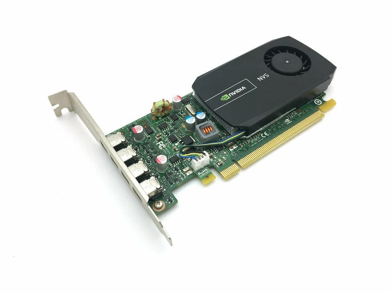  NVIDIA QUADRO NVS 510 2GB QUAD PORT GRAPHIC CARD + 4 MINI DP TO HDMI CONNECTORS - Image 2 of 4