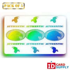 QTY: 5 | 9 Eagles ID Card Hologram Overlay with Adhesive Back