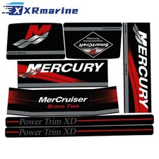 Klistremerker Sticker Kit til MerCruiser Bravo 37- 13722A90 Two Drives   Rød Rams
