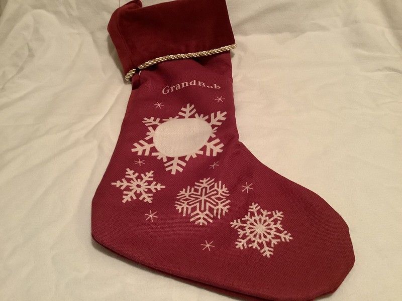 Christmas stocking for GrandBob - only used for one Christmas season