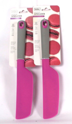2 Count Ktchn Comfort Grip Gray & Purple Spreader Versatile For Everyday Use