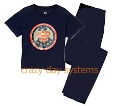 NWT Superman Boys 2 pc Pajama PJ Set Size 4/5 6/7 8 DC Comics Licensed