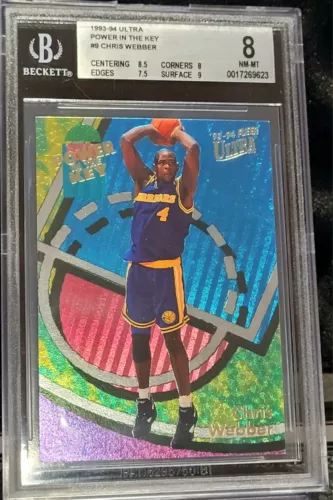 1993-94 Ultra Power In The Key Chris Webber Rookie BGS 8 NM-MT (8.5, 8, 7.5, 9)!