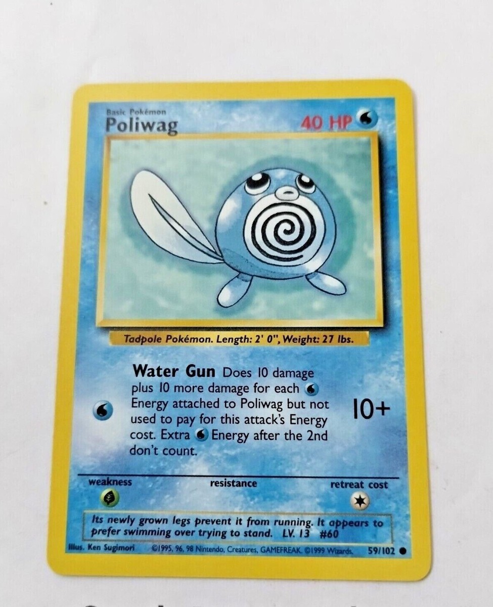 Pokémon TCG Poliwag Base Set 59/102 Regular Unlimited Common